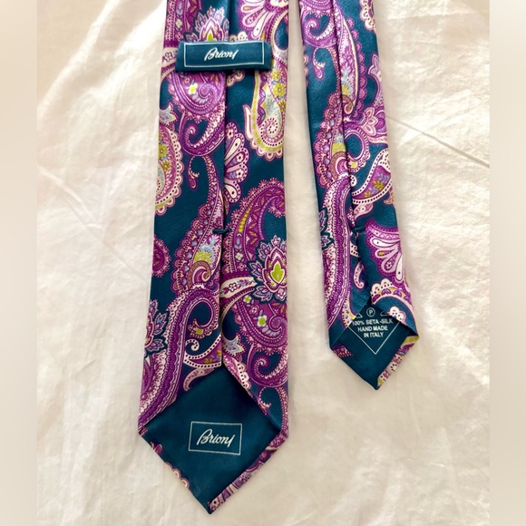 Brioni Paisley Silk Tie - Picture 6 of 6